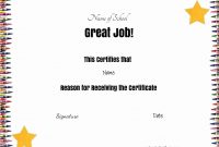 Free School Certificates  Awards pertaining to Certificate Templates For School