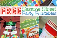 Free Sesame Street Birthday Party Printables regarding Sesame Street Label Templates