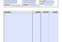 Free Simple Basic Invoice Template  Pdf  Word  Excel intended for Generic Invoice Template Word