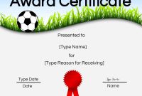 Free Soccer Certificate Maker  Edit Online And Print At Home with regard to Soccer Award Certificate Templates Free