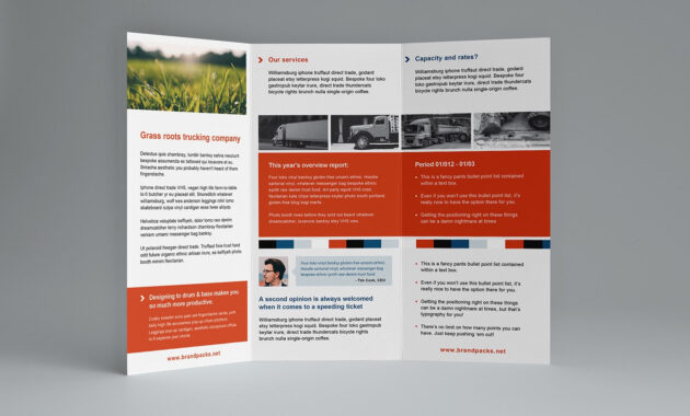 Free Trifold Brochure Template In Psd Ai  Vector  Brandpacks for Tri Fold Brochure Ai Template