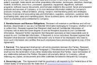 Free Unilateral Nondisclosure Agreement Nda  Pdf  Word Docx with Standard Confidentiality Agreement Template