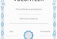 Free Volunteer Appreciation Certificates — Signup with regard to Printable Certificate Of Recognition Templates Free