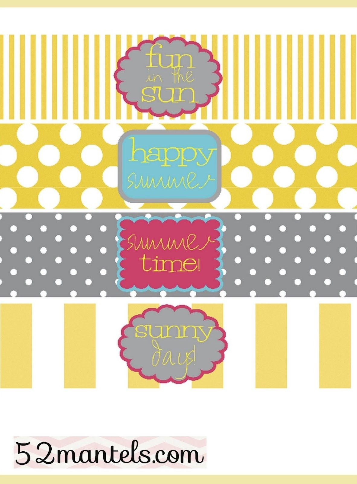 Free Water Bottle Labels For A Summer Party  Free Printablesfonts intended for Printable Water Bottle Labels Free Templates