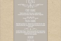 Free Wedding Menu Templates For Microsoft Word Best Wedding Menu within Free Wedding Menu Template For Word