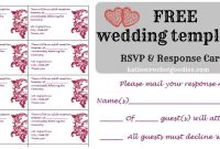 Free Wedding Rsvp  Response Card Template Templat  Wedding with Free Printable Wedding Rsvp Card Templates