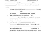 Free Week To Week Weekly Lease Agreement Template  Pdf  Word in Commercial Kitchen Rental Agreement Template