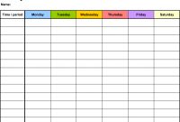 Free Weekly Schedule Templates For Word   Templates within Blank Monthly Work Schedule Template