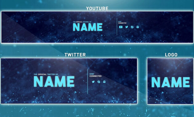 Free Youtube Banner Template  Photoshop Banner  Logo  Twitter pertaining to Youtube Banners Template