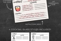 Freebie Cocktail Recipe Cards  Design Freebies  Cocktail Recipes with Recipe Card Design Template
