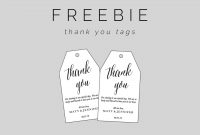Freebie Editable Thank You Tags  Gift Tags  Free Printable Gift throughout Goodie Bag Label Template