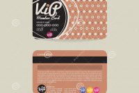 Front And Back Vip Member Card Template Stock Vector  Illustration in Membership Card Template Free