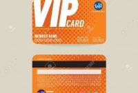 Front And Back Vip Member Card Template Vector Illustration Royalty with Membership Card Template Free