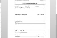 Fsms Nonconformity Report Template for Ncr Report Template