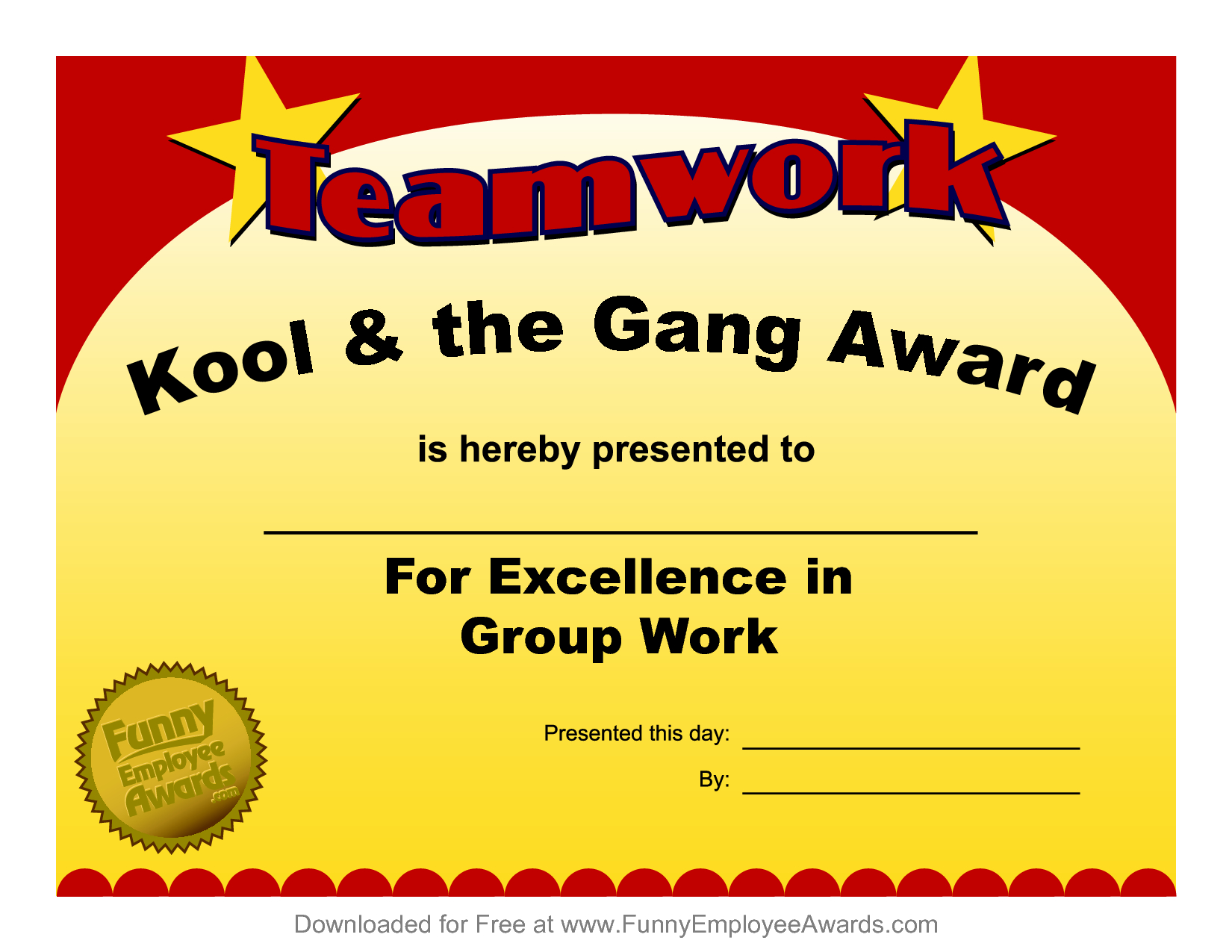 Fun Award Templatefree Employee Award Certificate Templates Pdf intended for Funny Certificates For Employees Templates