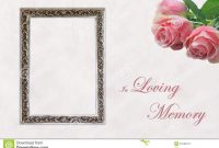 Funeral Eulogy Card Stock Image Image Of Celebration inside In Memory Cards Templates