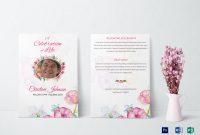 Funeral Obituary Invitation Card Design Template In Word Psd Publisher with Funeral Invitation Card Template