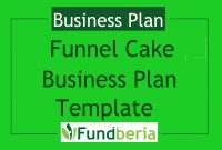 Funnel Cake Business Plan Template – Fundberia in Cake Business Plan Template