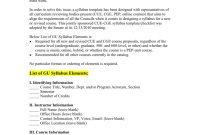 Gallaudet University Syllabus Templatechecklist regarding Blank Syllabus Template