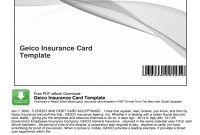 Geico Insurance Card Template  Fill Online Printable Fillable intended for Car Insurance Card Template Download