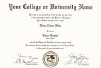 Get Fake Certificatesdiplomas  Transcripts With Real Look In Usa throughout University Graduation Certificate Template
