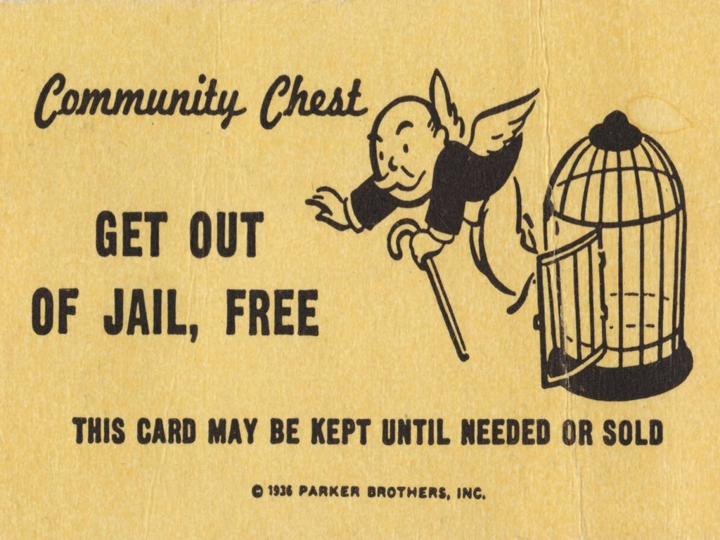 Get Out Of Jail Free Card Monopoly Blank Template  Imgflip throughout Get Out Of Jail Free Card Template