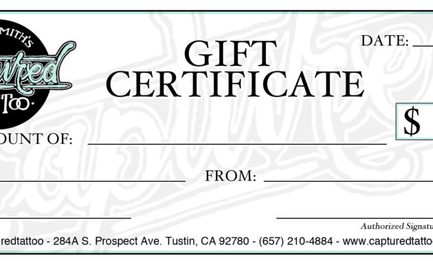 Gift Certificate Template Free Download Diy Elegant Templates To in Custom Gift Certificate Template