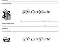 Gift Certificate Template Free  Fill Online Printable Fillable throughout Fillable Gift Certificate Template Free