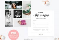 Gift Certificate Template Photography Mini Session Gift Card  Etsy intended for Photoshoot Gift Certificate Template