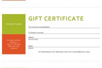 Gift Certificate Template  Sample Gift Certificate in Company Gift Certificate Template