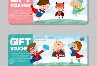 Gift Voucher Template And Modern Patternchild Concept Voucher with regard to Kids Gift Certificate Template