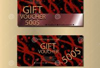 Gift Voucher Template With Abstract Texture For Your Designt Stock inside Gift Card Template Illustrator