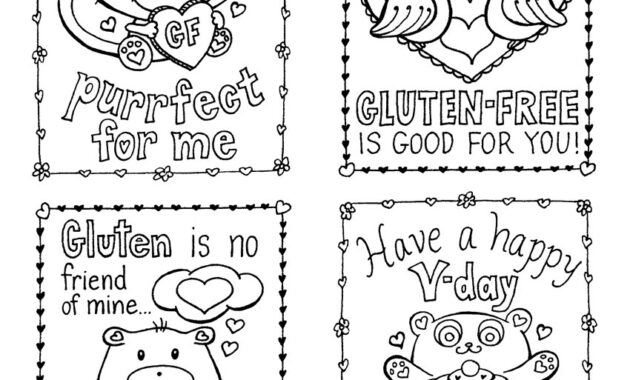 Glutenfree Valentine's Day Cards Plus A Mini Kidsize Giveaway within Valentine Card Template For Kids