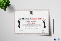 Golf Appreciation Certificate Template intended for Walking Certificate Templates
