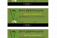 Golf Gift Certificate inside Golf Certificate Template Free