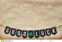 Good Luck Banner Lettering Stock Image Image Of Craft within Good Luck Banner Template