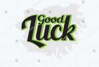 Good Luck Vector Hand Written Text Stock Vector Royalty Free with regard to Good Luck Banner Template