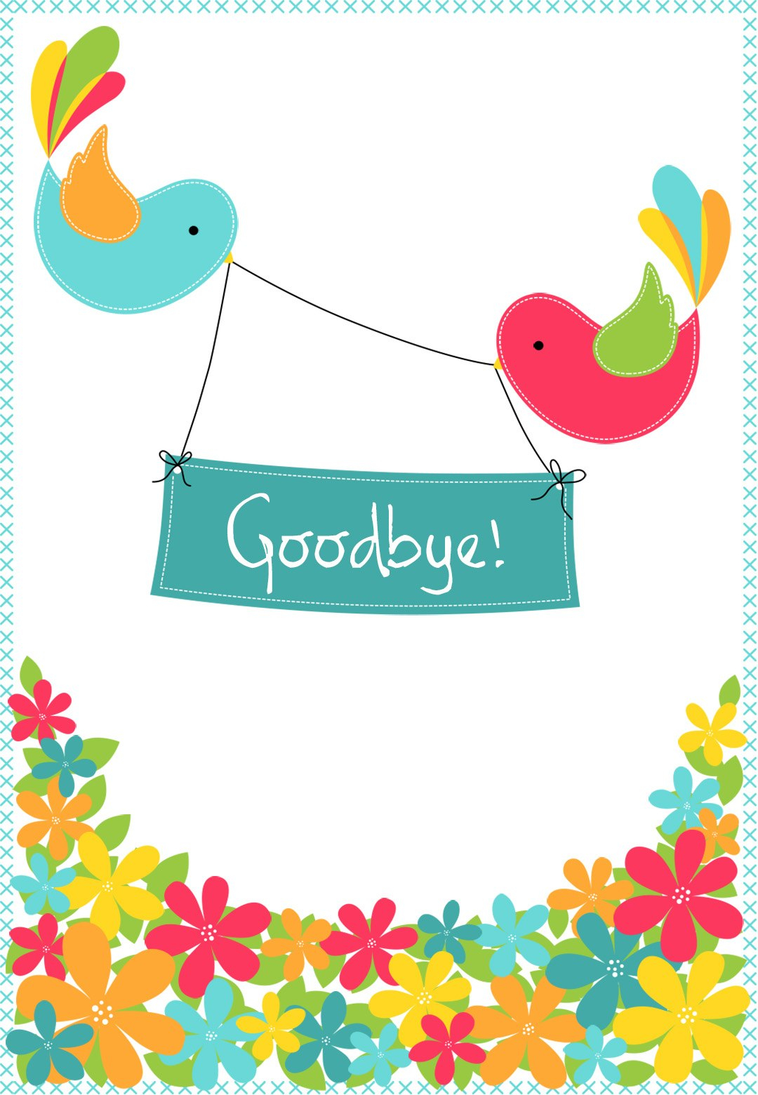 Goodbye From Your Colleagues  Good Luck Card Free  Greetings Island for Goodbye Card Template