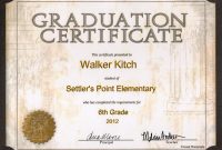 Grade  School Printable Second Grade Diploma Th Grade Graduation regarding 5Th Grade Graduation Certificate Template