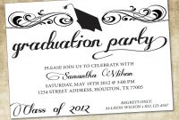 Graduate Invites Glamorous Grad Party Invites To Design Party within Graduation Party Invitation Templates Free Word