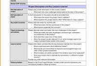 Great Hse Lessons Learned Template  Lessons Learnt Report Template intended for Hse Report Template