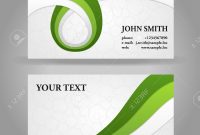 Green And Gray Modern Business Card Template With Ribbons Royalty inside Calling Card Free Template