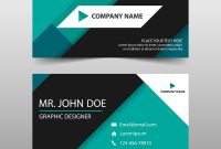 Green Corporate Business Card Name Card Template Vector Image inside Buisness Card Template