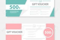 Green Pink Gift Voucher Template With Colorful Patterncute Gift for Pink Gift Certificate Template