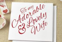 Greeting Card Adorable Wedding Anniversary Card Template For Wife in Template For Anniversary Card