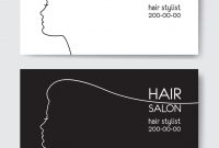 Hair Salon Business Card Templates Withl Woman Vector Image for Hair Salon Business Card Template