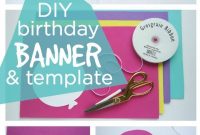 Happy Birthday Banner Diy Template  Diy Party Ideas Group Board intended for Diy Birthday Banner Template
