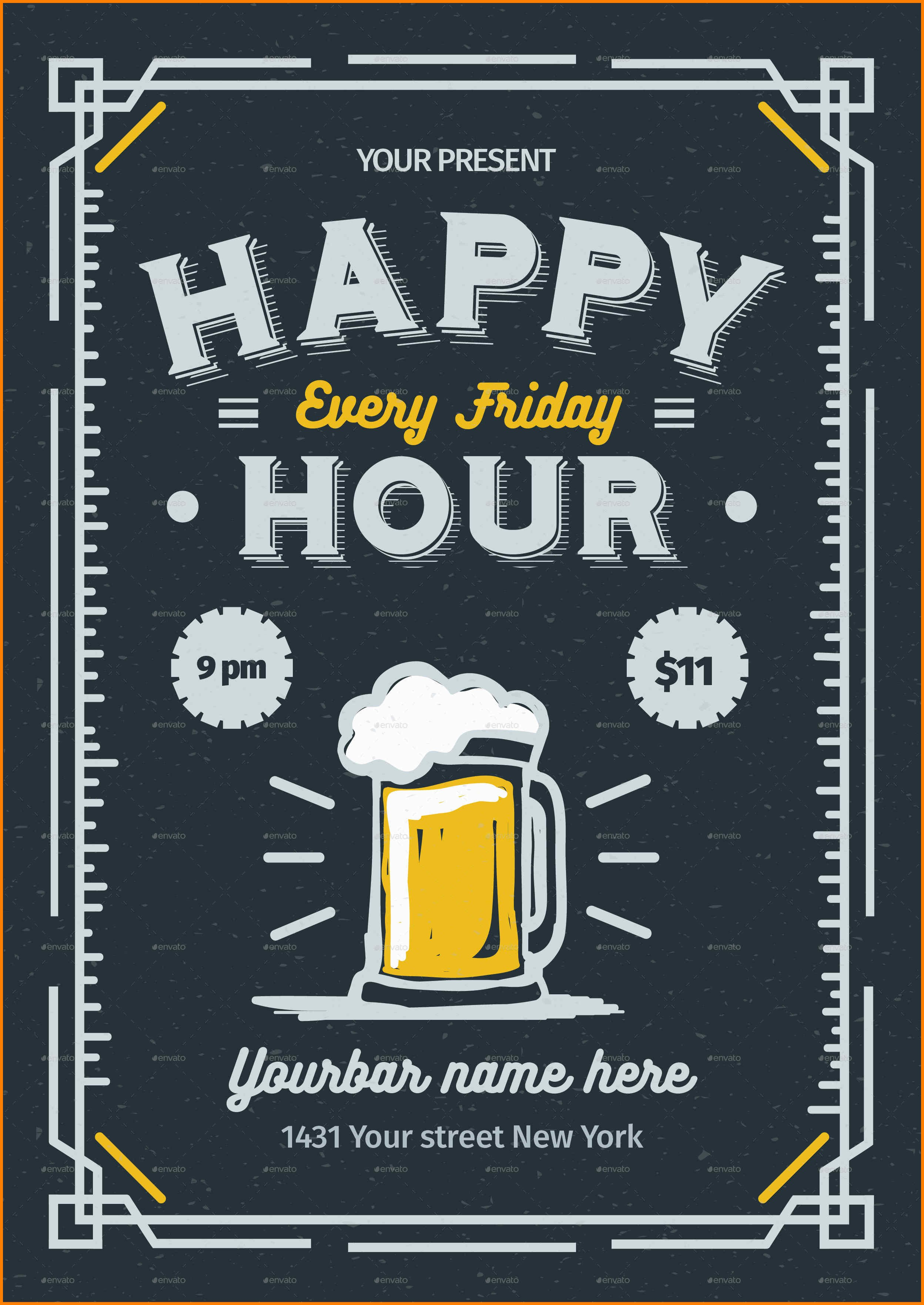 Happy Hour Menu Template  Plasticmouldings with regard to Happy Hour Menu Template