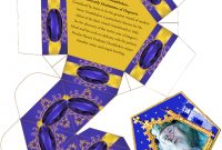 Harry Potter Paraphernalia Chocolate Frogs Box Template with Chocolate Frog Card Template