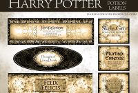 Harry Potter Potion Labels Sepia  Halloween Costumes In with regard to Harry Potter Potion Labels Templates